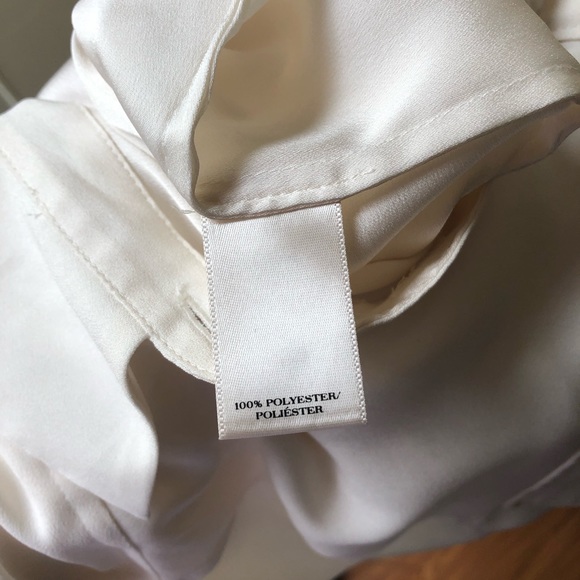 Ann Taylor + white tie front blouse - Picture 8 of 9